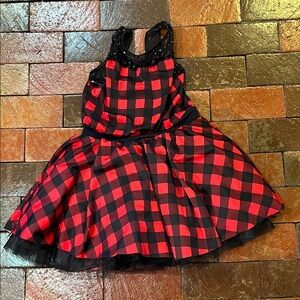Weisman XLC black and red embellished dance dress child’s